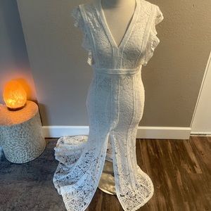 New SHEILAY Lace White Dress